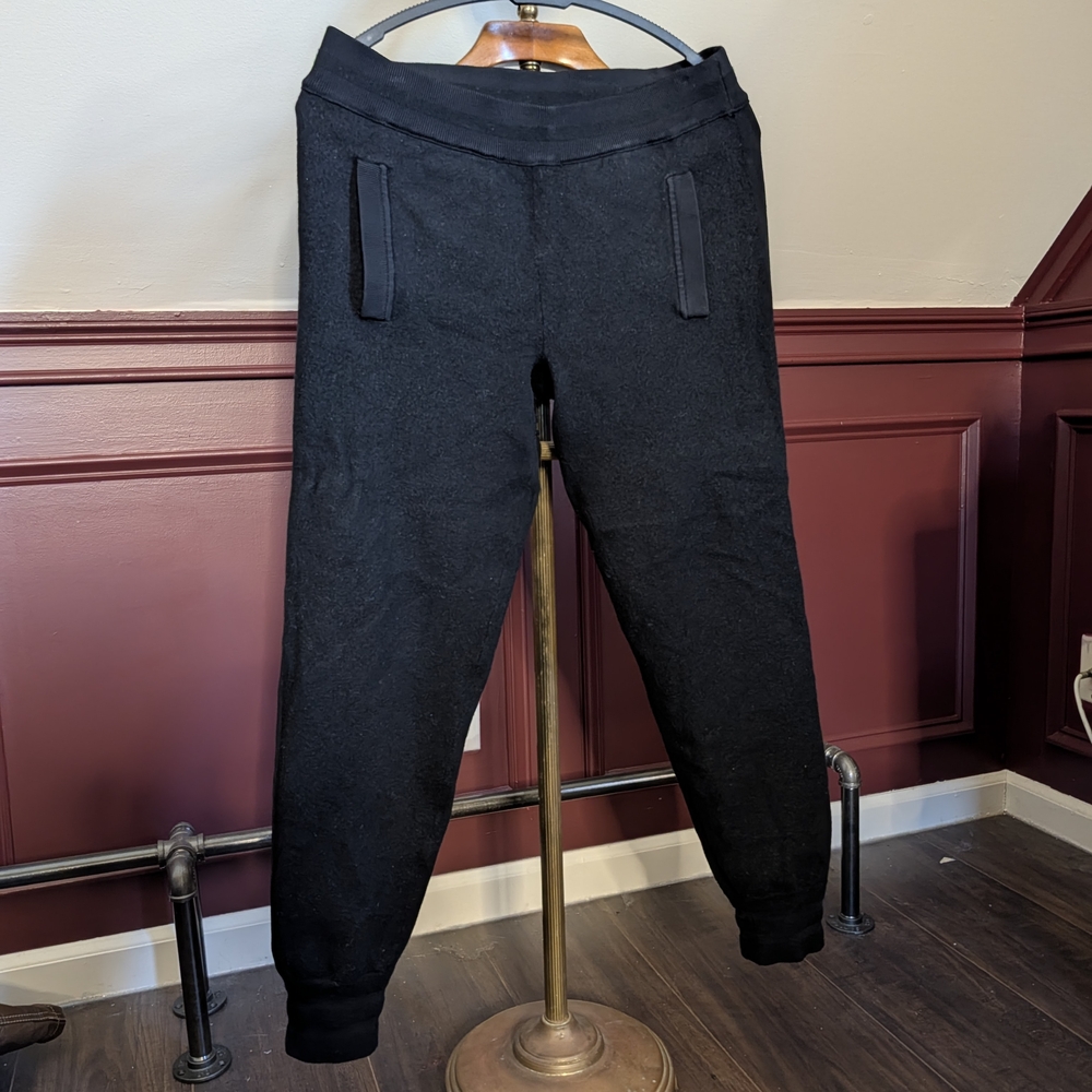 Marc Jacobs Black Men's Knot Fuzzy Wool Joggers Sweatpants Medium
